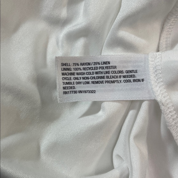 Wild Fable White Drop Waist Low Back Sleeveless Linen Mini Dress Size S | NWT - Picture 7 of 7